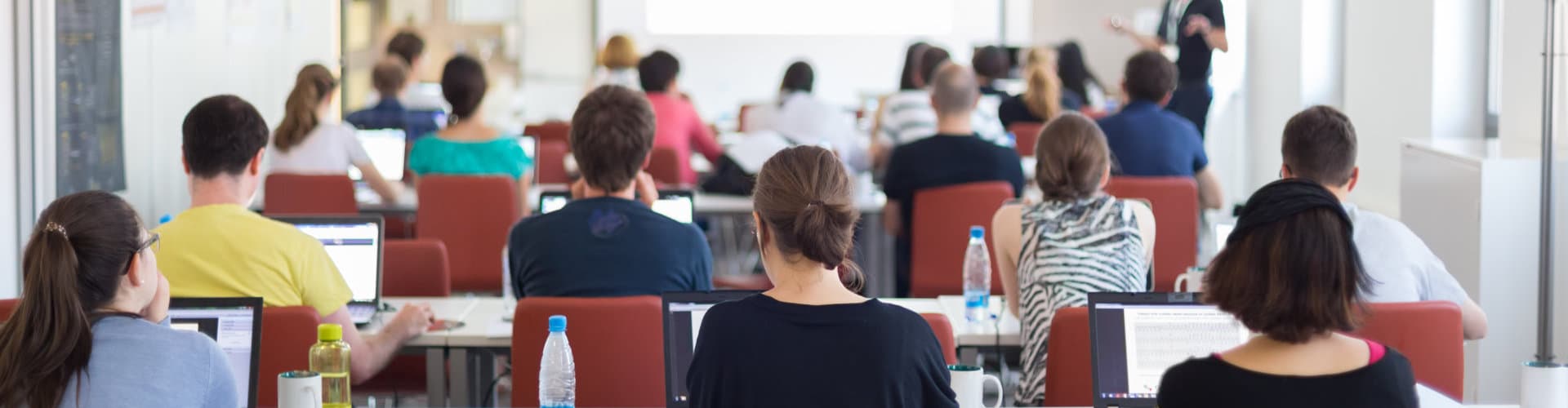 group of people studying