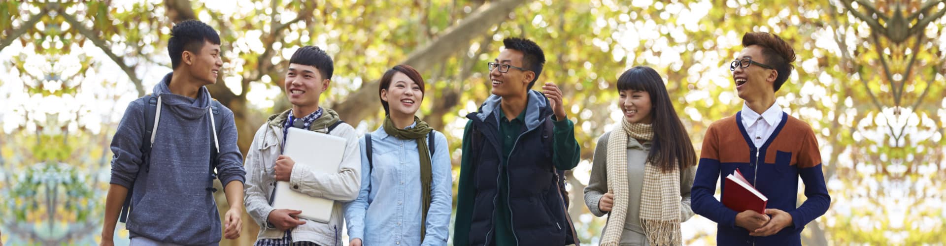 group of friends walking