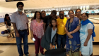 Group of people on a bowling center